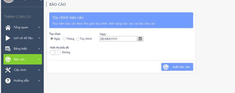 Xuất báo cáo tự động